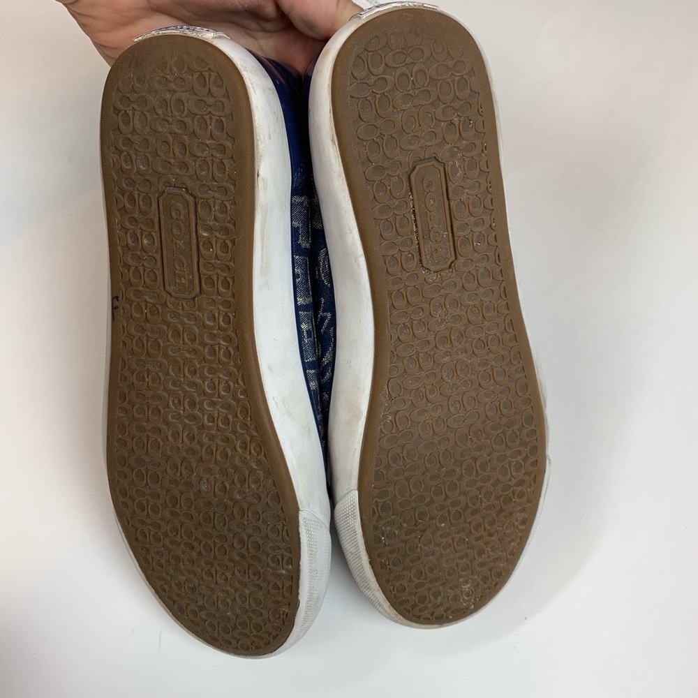 Coach Barrett Sneakers Size 7.5 B Lace-up Leather - Picture 3 of 8